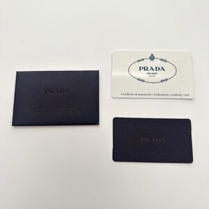 Authentic Prada authencity card